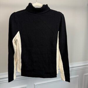 LiLu LiLu Turtleneck Sweater - Tops, Size 10, Black and White, Long Sleeve